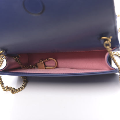Gucci Velvet Matelasse GG Marmont Mini Bag Cobalt Blue 5 of 11