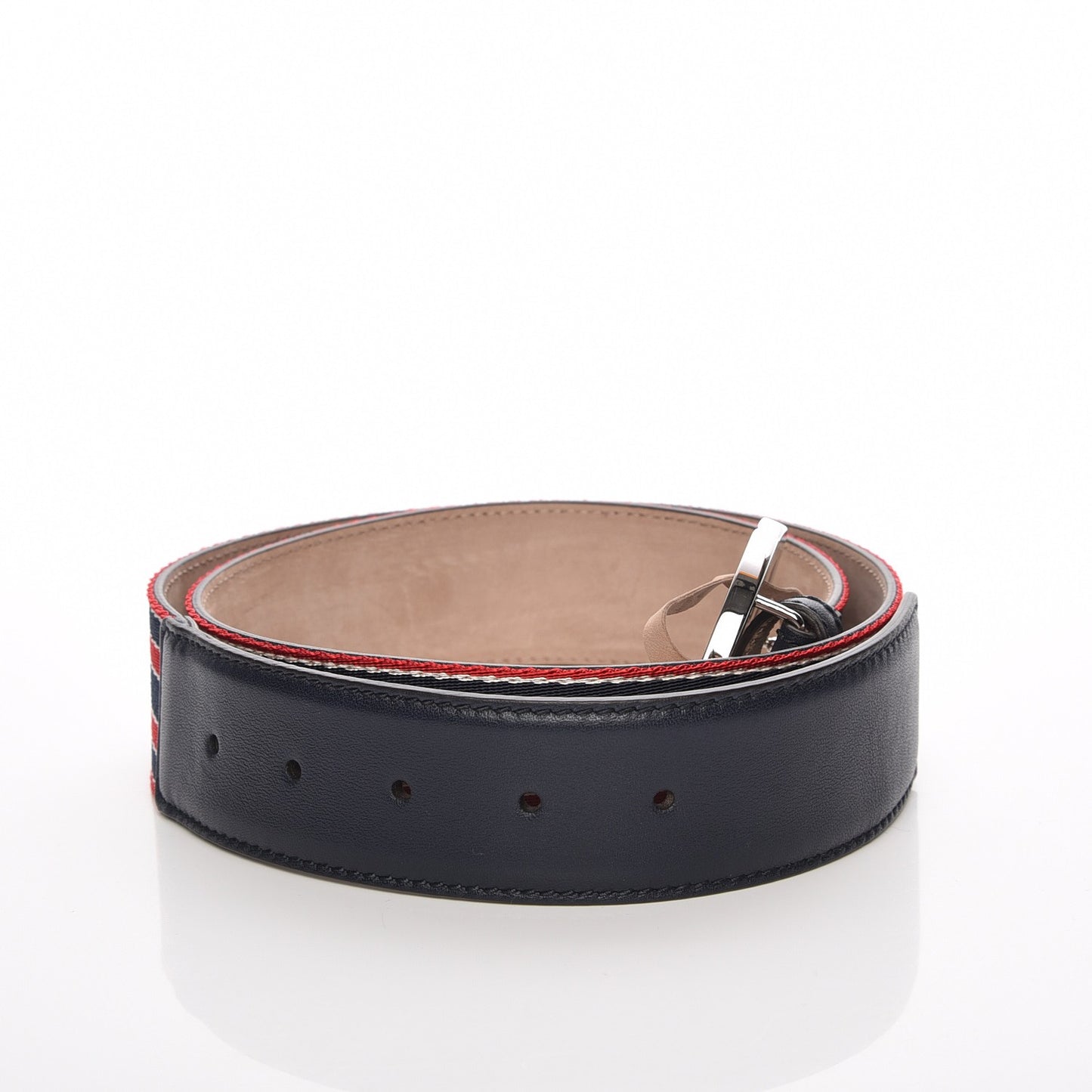 Canvas Web Interlocking G Belt 90 36 Blue Red