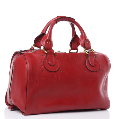 Chloe Calfskin Aurore Duffle Bag Vermillion Red 3 of 31