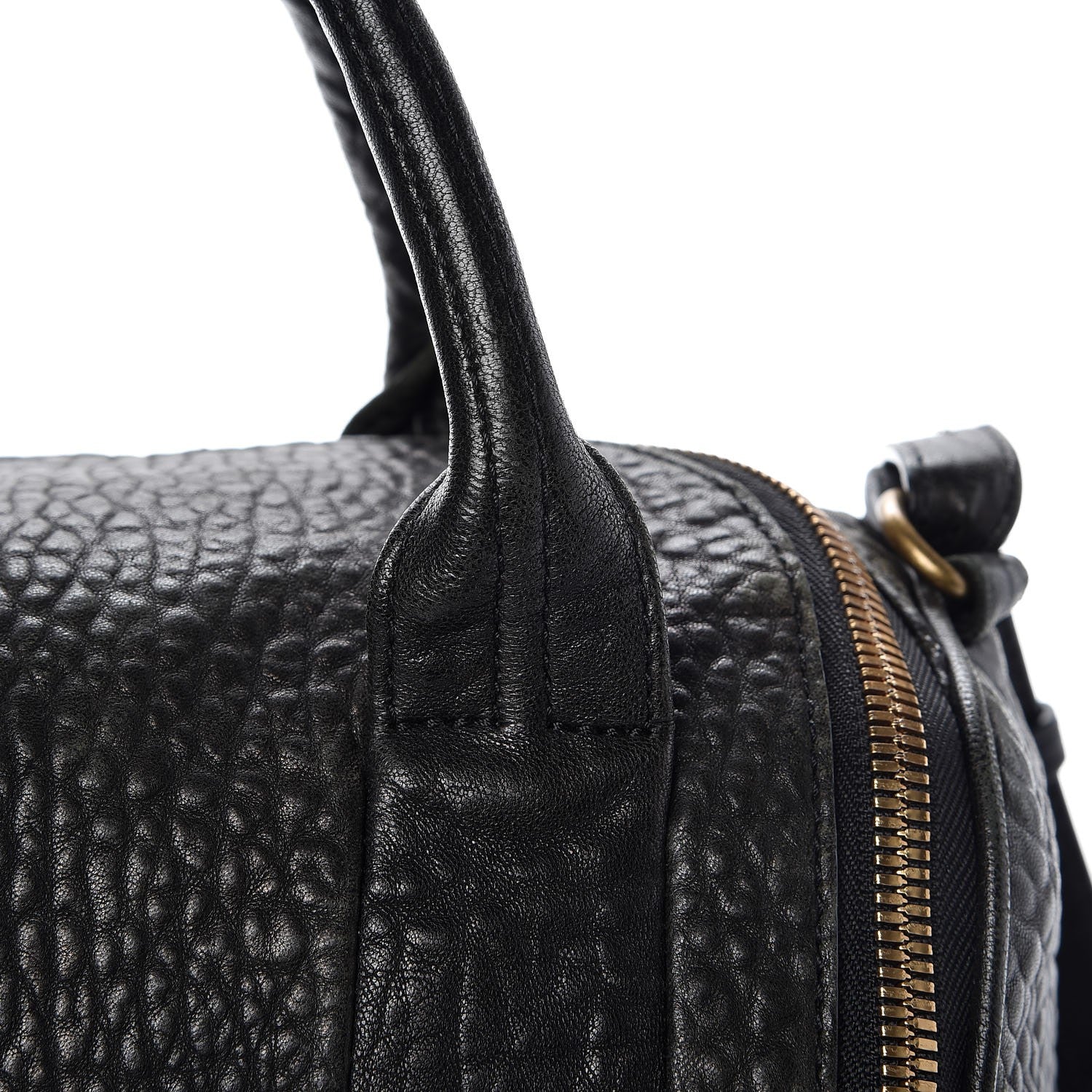 Alexander Wang Pebbled Lambskin Rockie Black Pale Gold Hardware 13 of 17