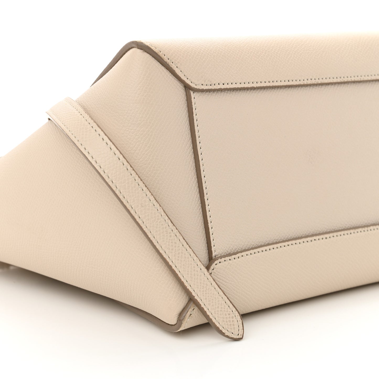 Grained Calfskin Micro Belt Bag Light Taupe