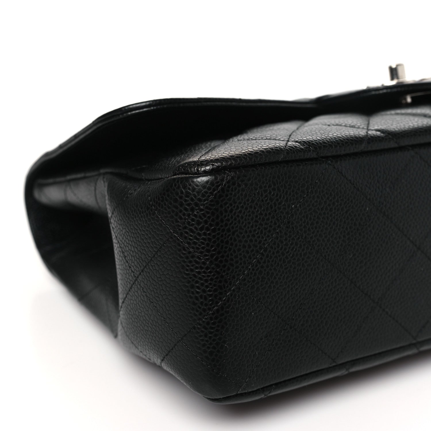 Chanel Caviar Quilted Jumbo Single Flap Black 9 of 10