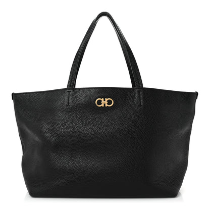 Salvatore Ferragamo Calfskin Medium Tote Black 1 of 10