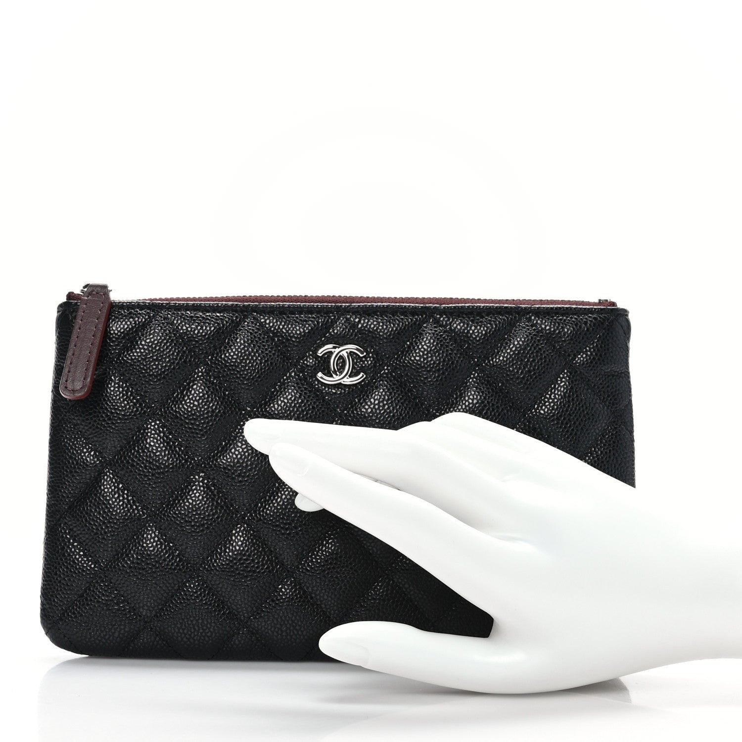 Chanel Caviar Quilted Cosmetic Case Black 2 of 7