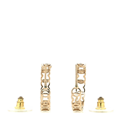 Chanel Metal CC Hoop Earrings Gold 3 of 4