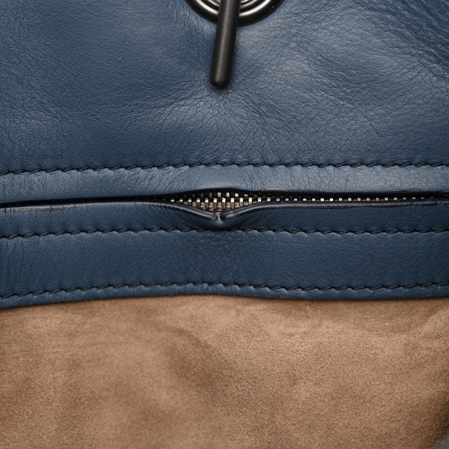 Lambskin Intrecciato Boutis Medium Tote Dark Denim
