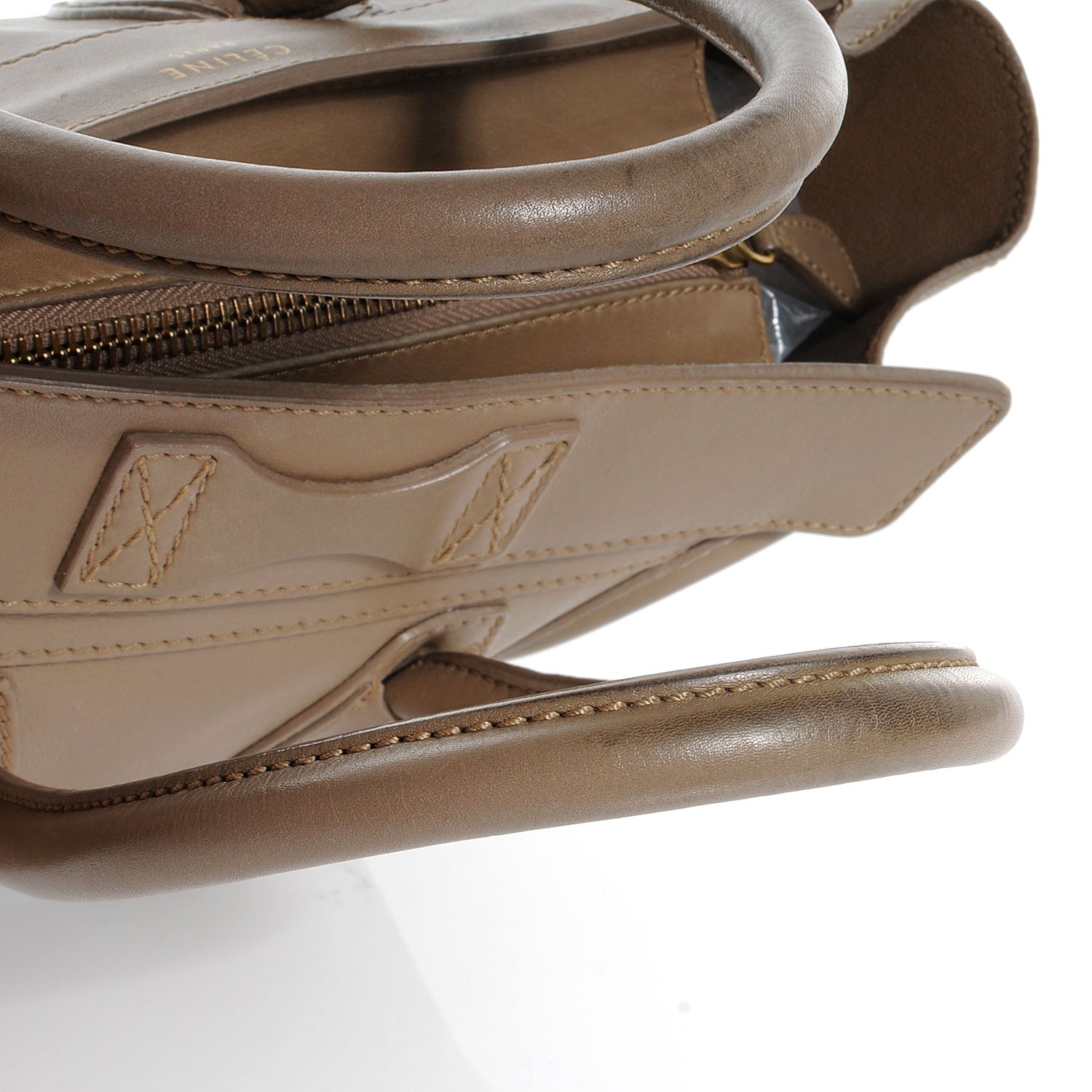 Celine Smooth Calfskin Micro Luggage Camel 8 of 17