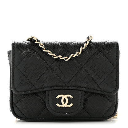 Chanel Caviar Quilted Mini Chain Belt Bag Black 1 of 12