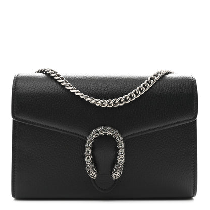 Gucci Calfskin Mini Dionysus Chain Wallet Black 1 of 12