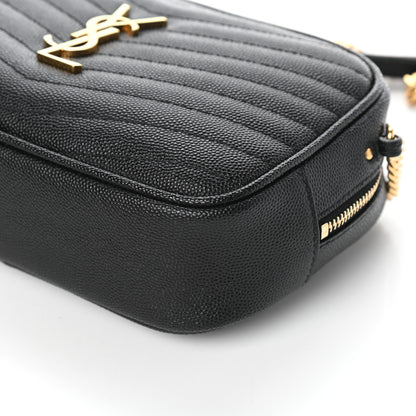 Saint Laurent Grain De Poudre Matelasse Monogram Mini Lou Camera Bag Black 8 of 8