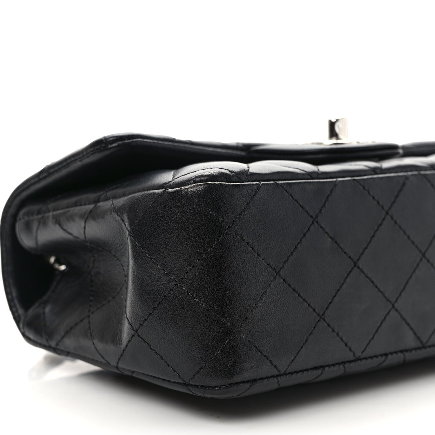 Chanel Lambskin Quilted Mini Rectangular Flap Black 8 of 10