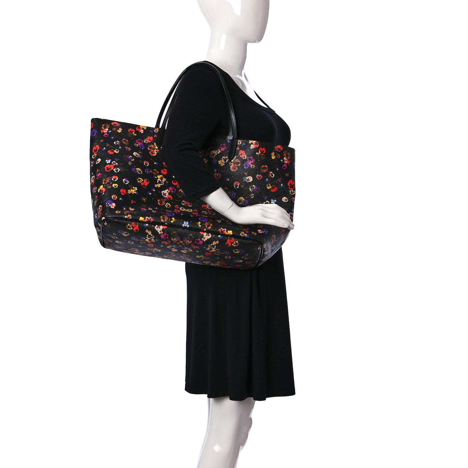 Givenchy Textured Coated Canvas Floral Print Large Antigona Tote Black Multicolor 2 of 8