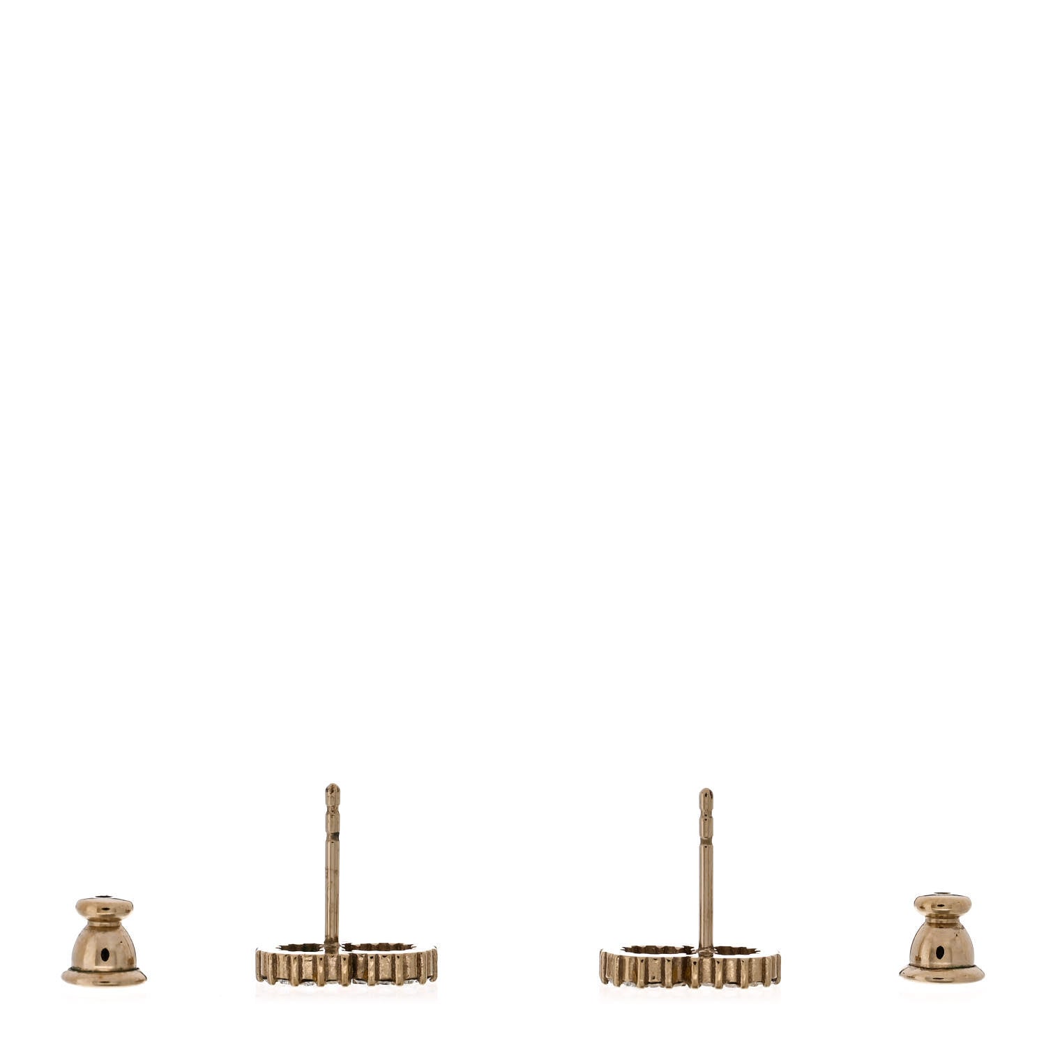 Christian Dior Crystal Clair D Lune Earrings Gold 3 of 4