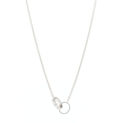 Cartier 18K White Gold Interlocking LOVE Necklace 1 of 5