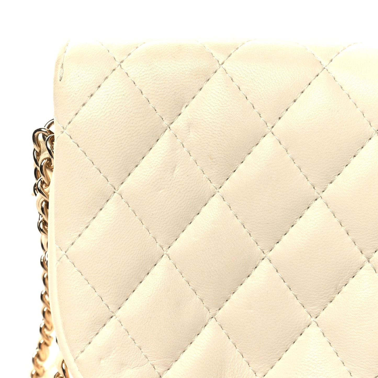 Lambskin Quilted Side Packs White