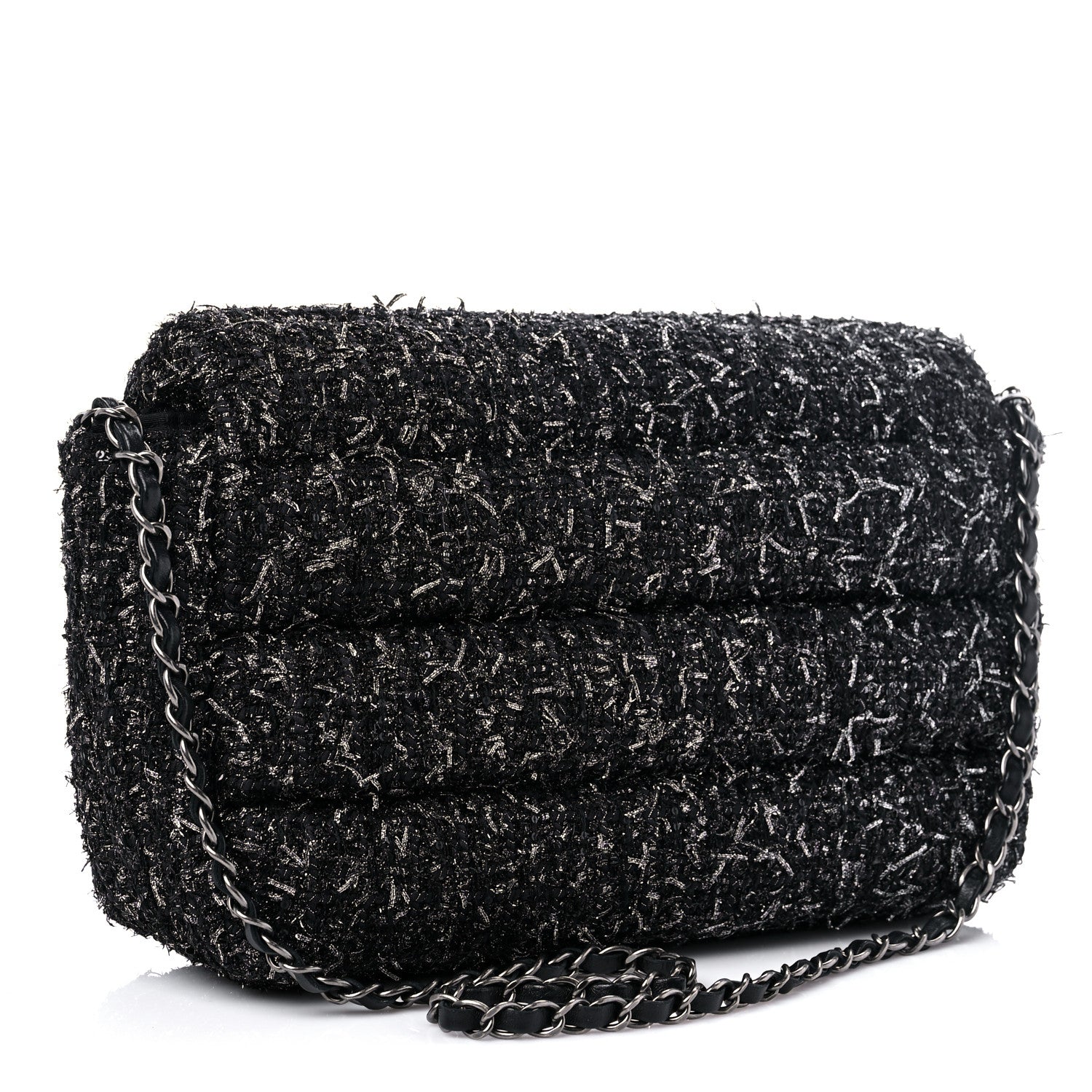 Chanel Glittered Tweed Quilted Jumbo Flap Multicolor 3 of 9