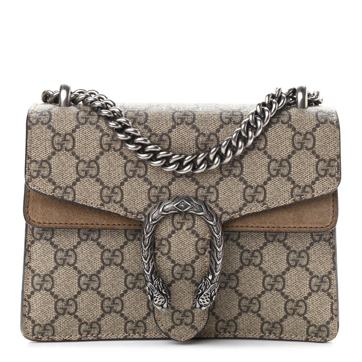 Gucci GG Supreme Monogram Mini Dionysus Shoulder Bag Taupe 1 of 12