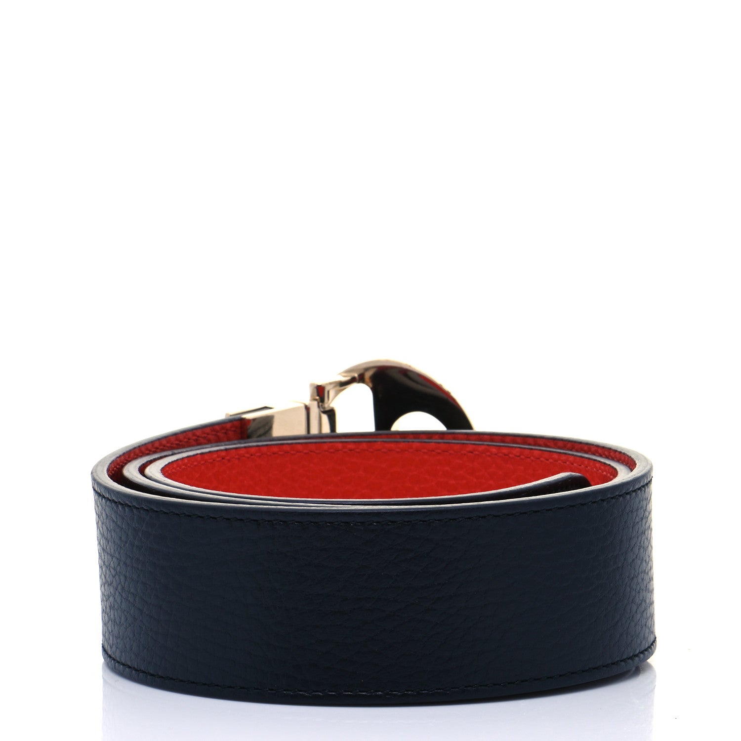 Gucci Calfskin 1973 Reversible Belt 80 32 Orange Black 2 of 6