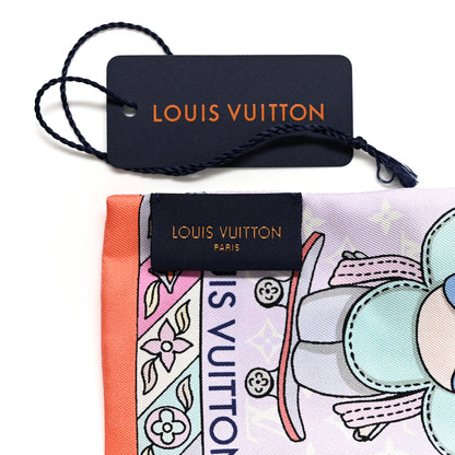 Louis Vuitton Silk Monogram Hide and Seek Bandeau Mauve 3 of 5