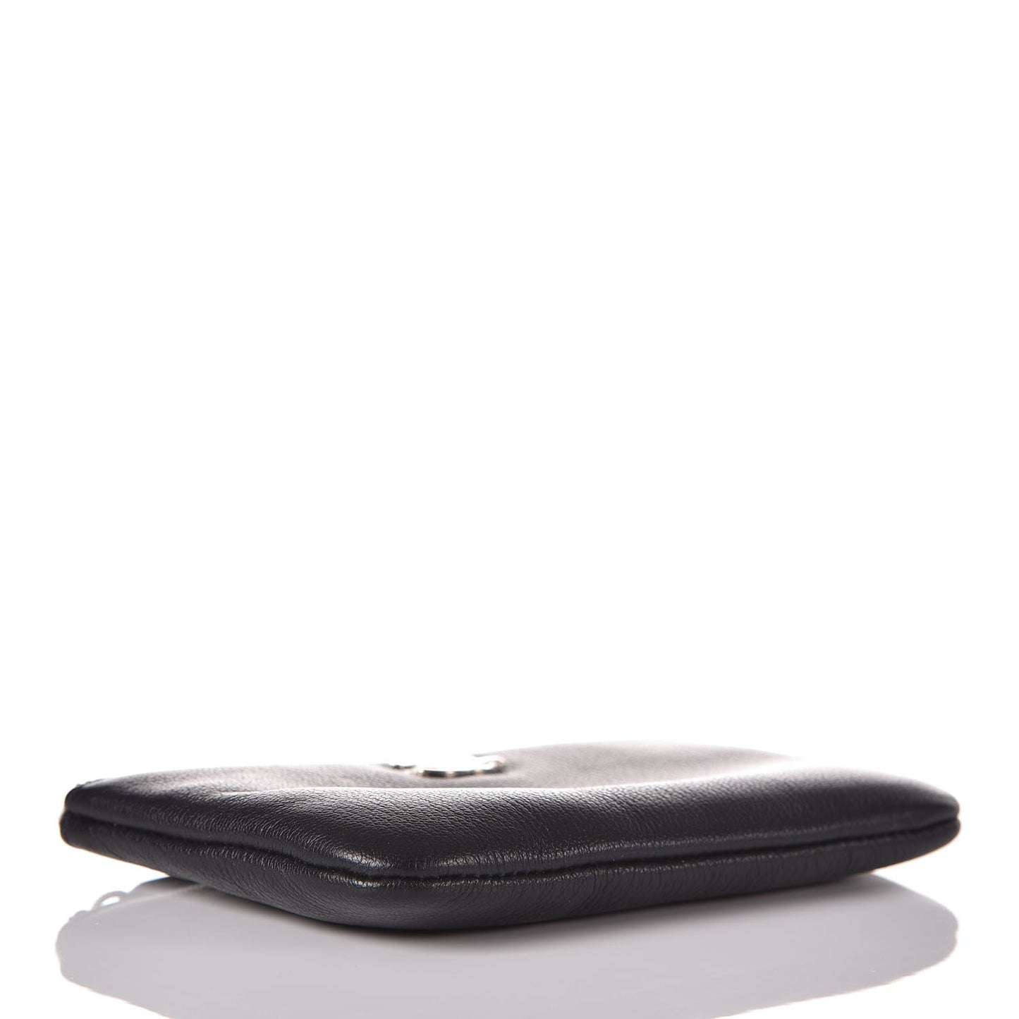 Goatskin Small CC Clover Cosmetic Case Black