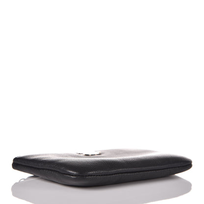 Chanel Goatskin Small CC Clover Cosmetic Case Black 4 of 8