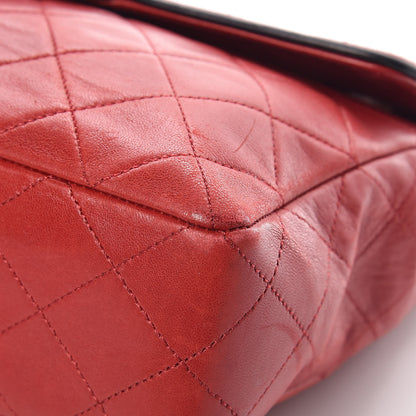 Chanel Lambskin Quilted Bi-Color Small Single Flap Red Black 17 of 22