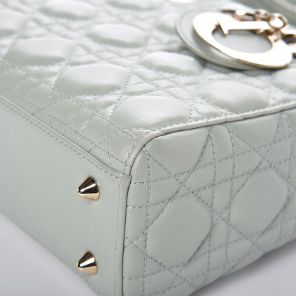 Christian Dior Lambskin Cannage Small My Lady Dior Pistachio 10 of 14