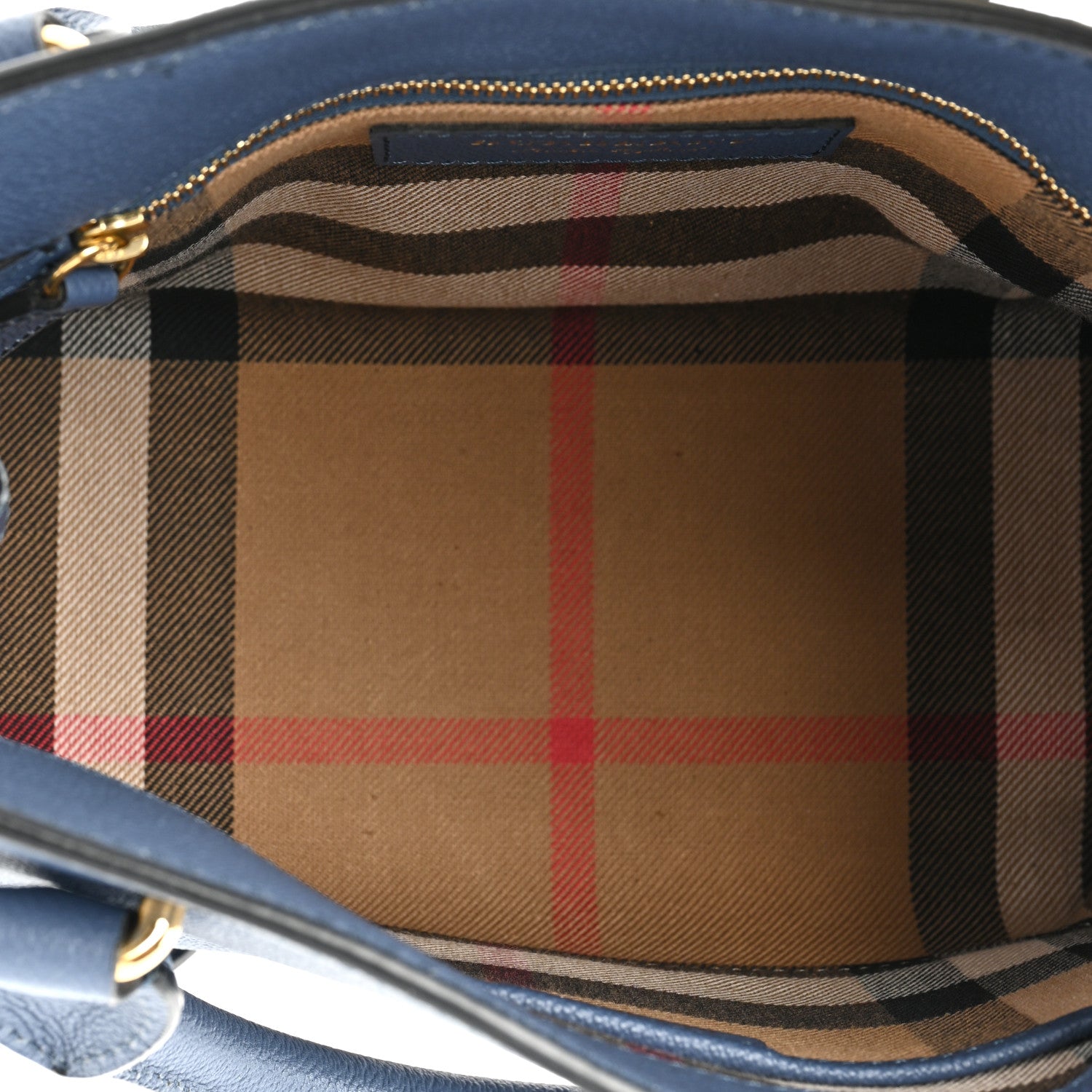 Burberry Soft Grain Calfskin Small Buckle Tote Steel Blue 5 of 14