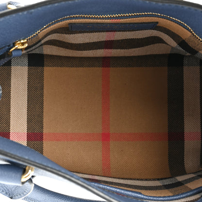 Burberry Soft Grain Calfskin Small Buckle Tote Steel Blue 5 of 14