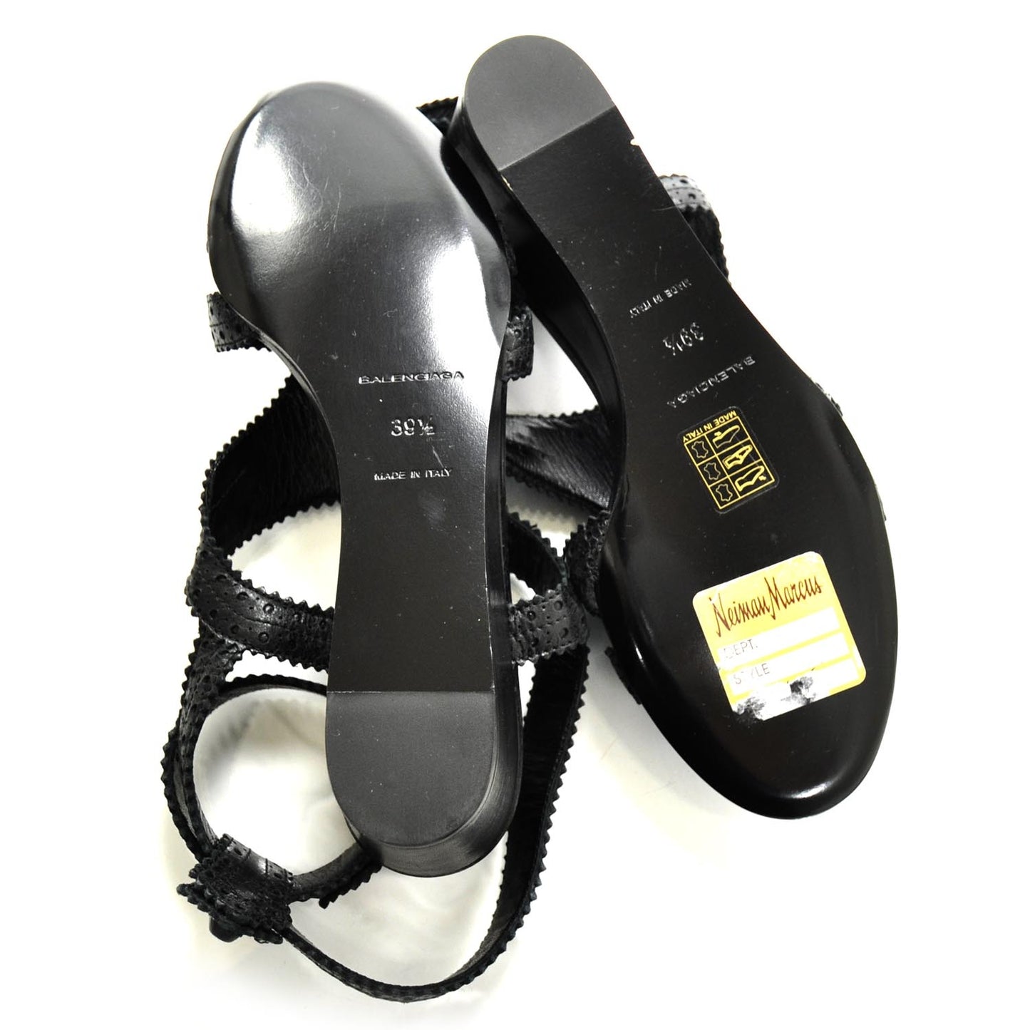 Agneau Brogues Wedge Sandals 39.5 Anthracite