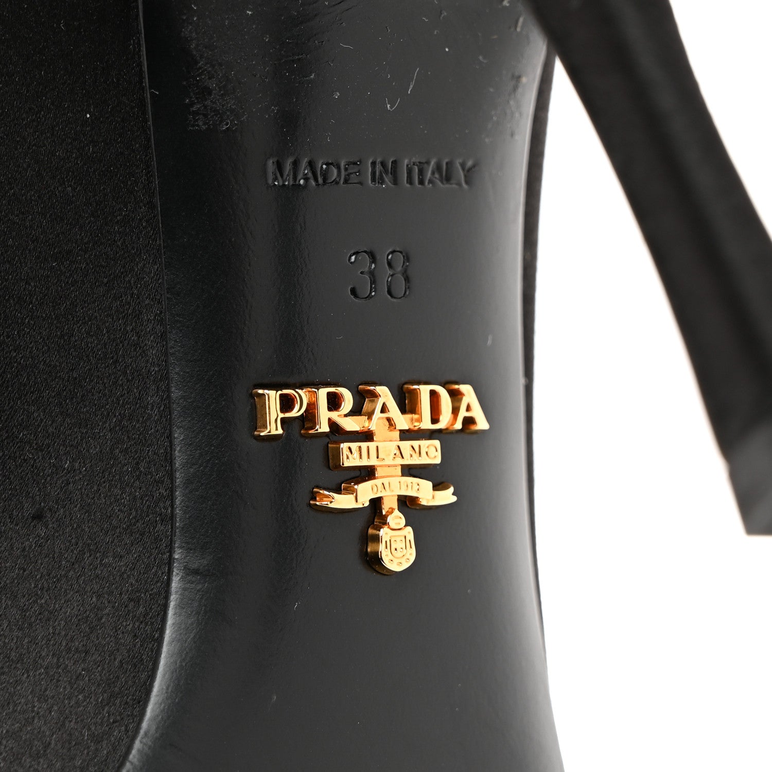 Prada Satin Crystal Embellished Pumps 38 Black 8 of 12
