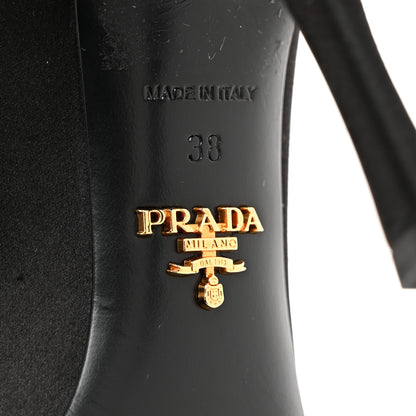 Prada Satin Crystal Embellished Pumps 38 Black 8 of 12