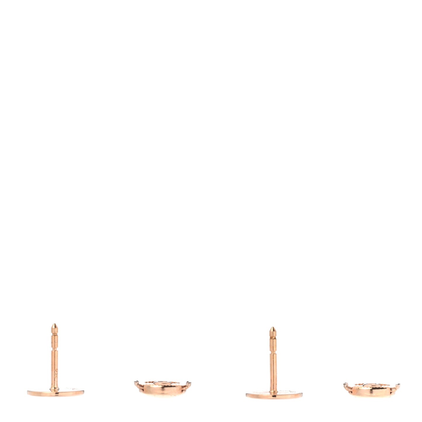 18K Rose Gold TPM Ex-Libris Stud Earrings
