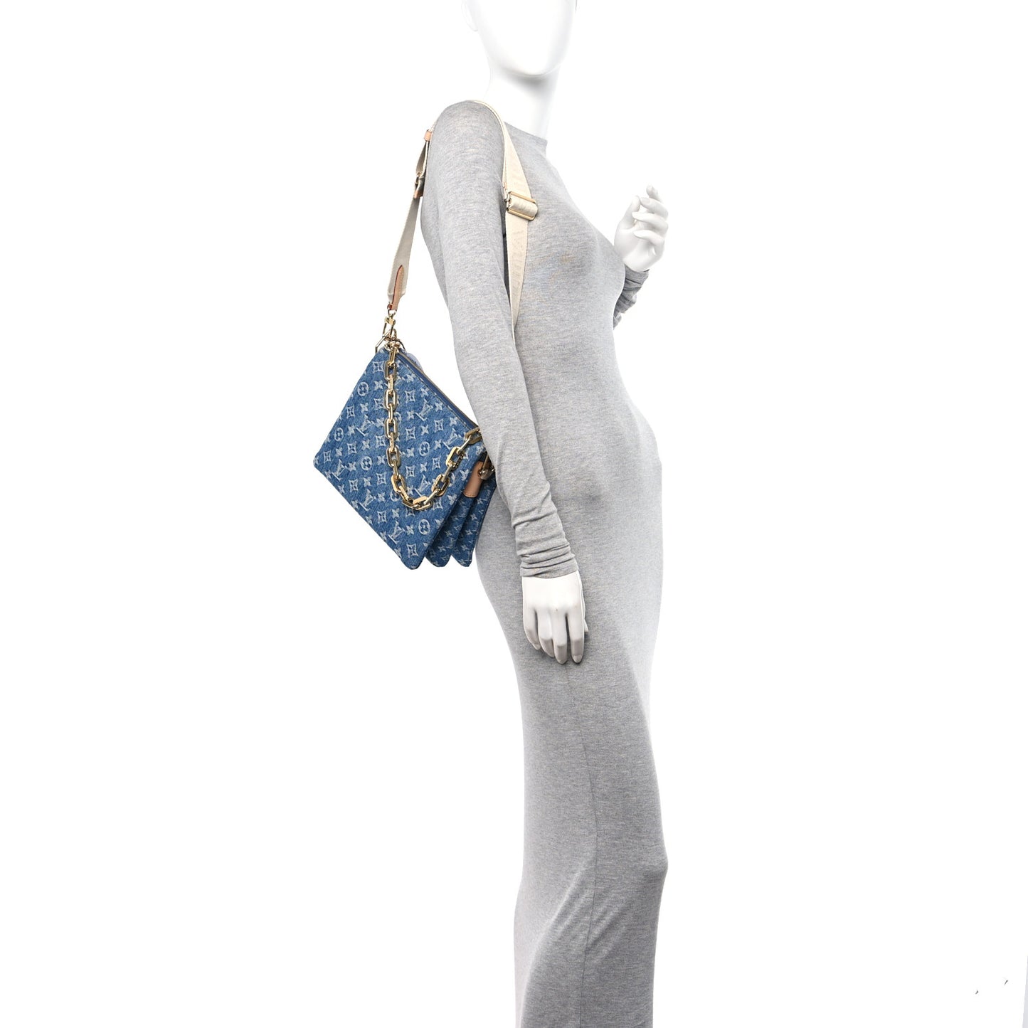 Monogram Denim Coussin PM Blue