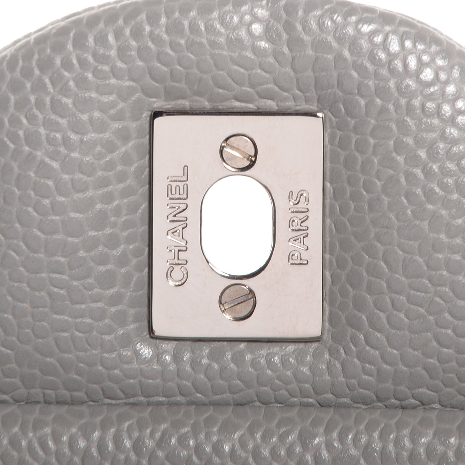 Chanel Caviar Maxi Double Flap Light Grey 7 of 9