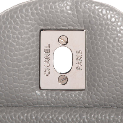Chanel Caviar Maxi Double Flap Light Grey 7 of 9