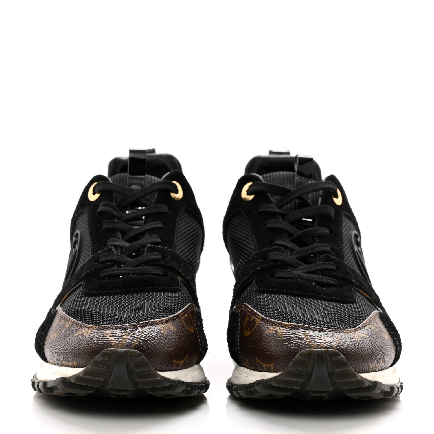 Louis Vuitton Suede Monogram Run Away Sneakers 40 Black 2 of 8