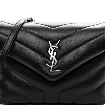 Saint Laurent Calfskin Y Quilted Monogram Toy Loulou Crossbody Bag Black 5 of 10