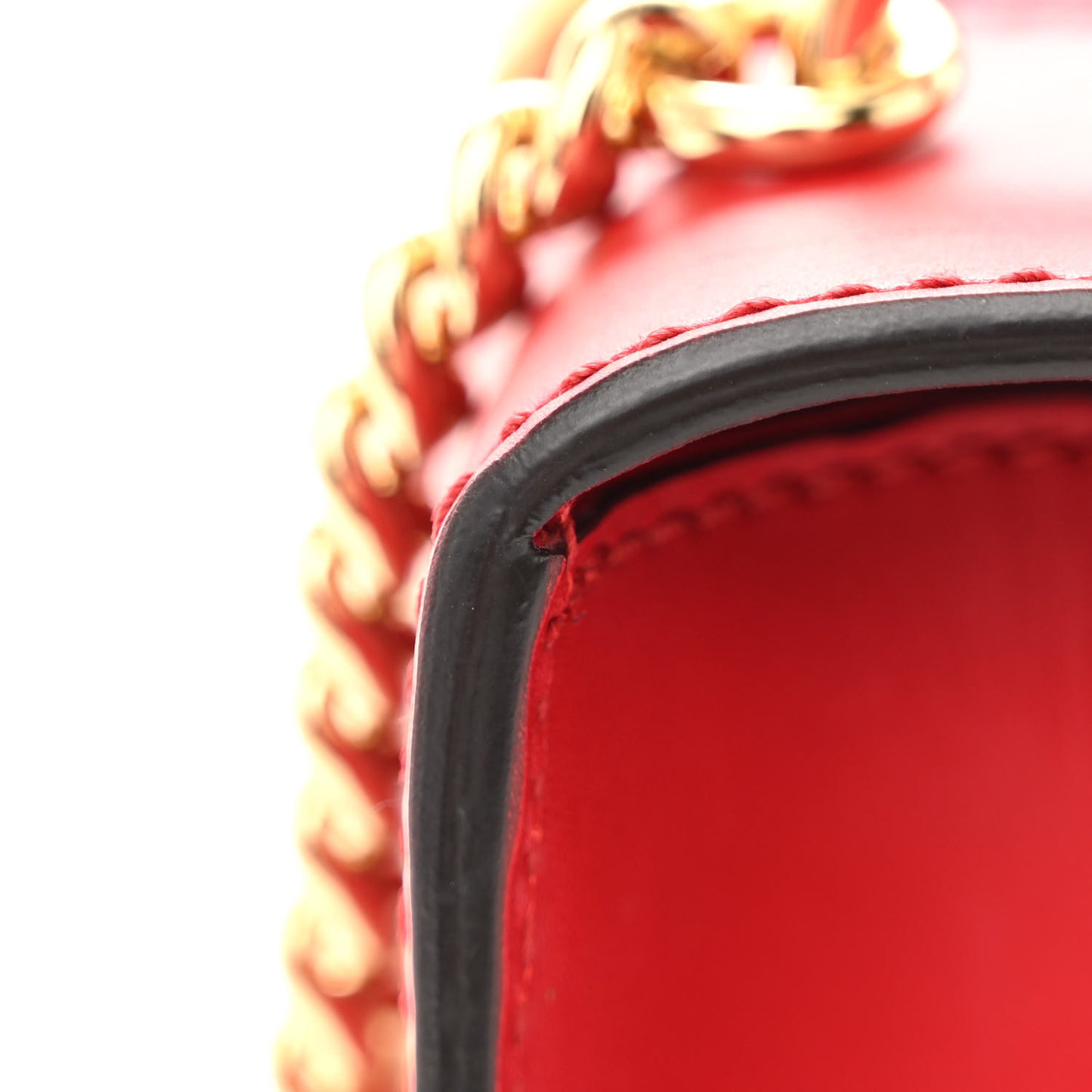 Calfskin Mini Sylvie Chain Shoulder Bag Hibiscus Red