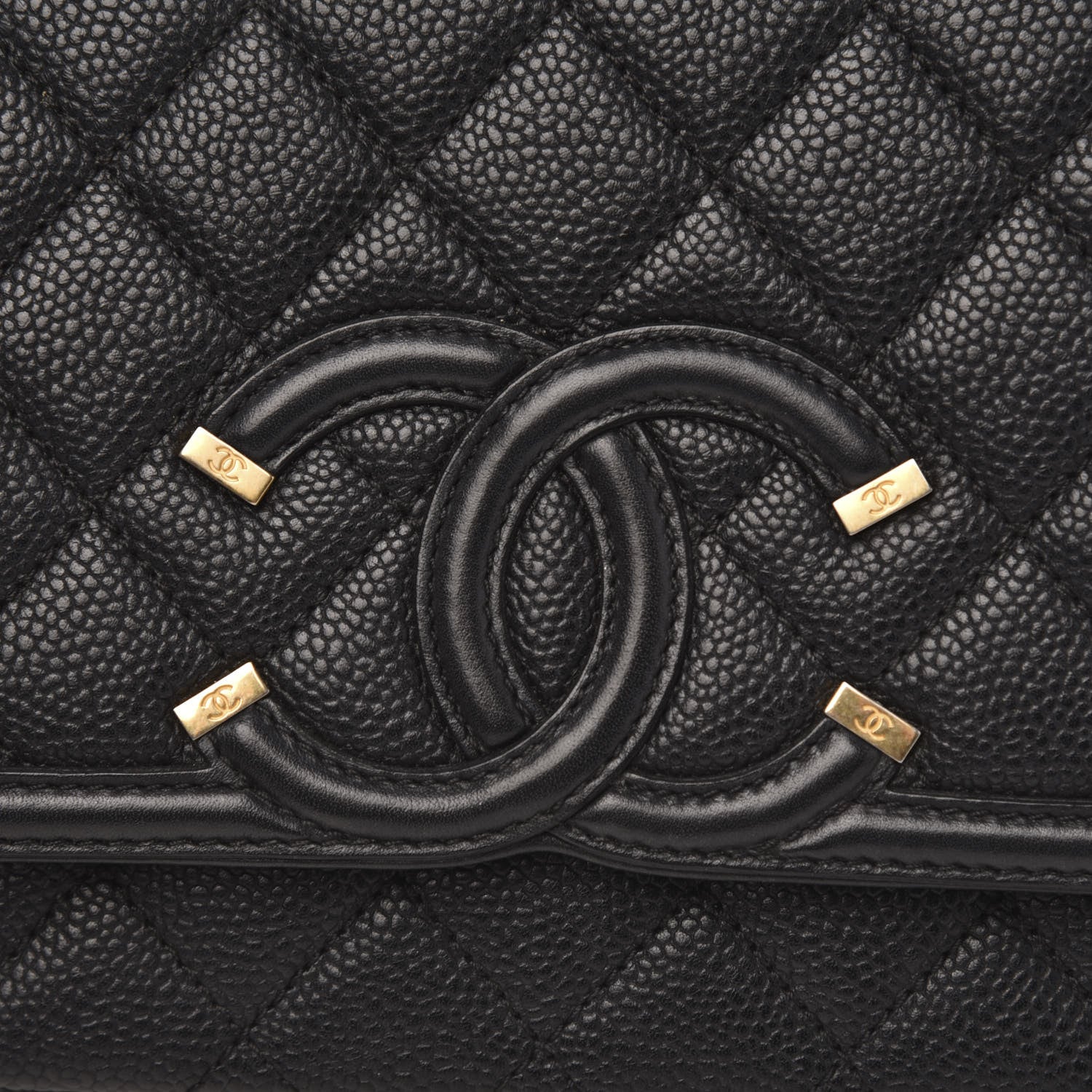 Chanel Caviar Quilted Medium CC Filigree Flap Black 10 of 12
