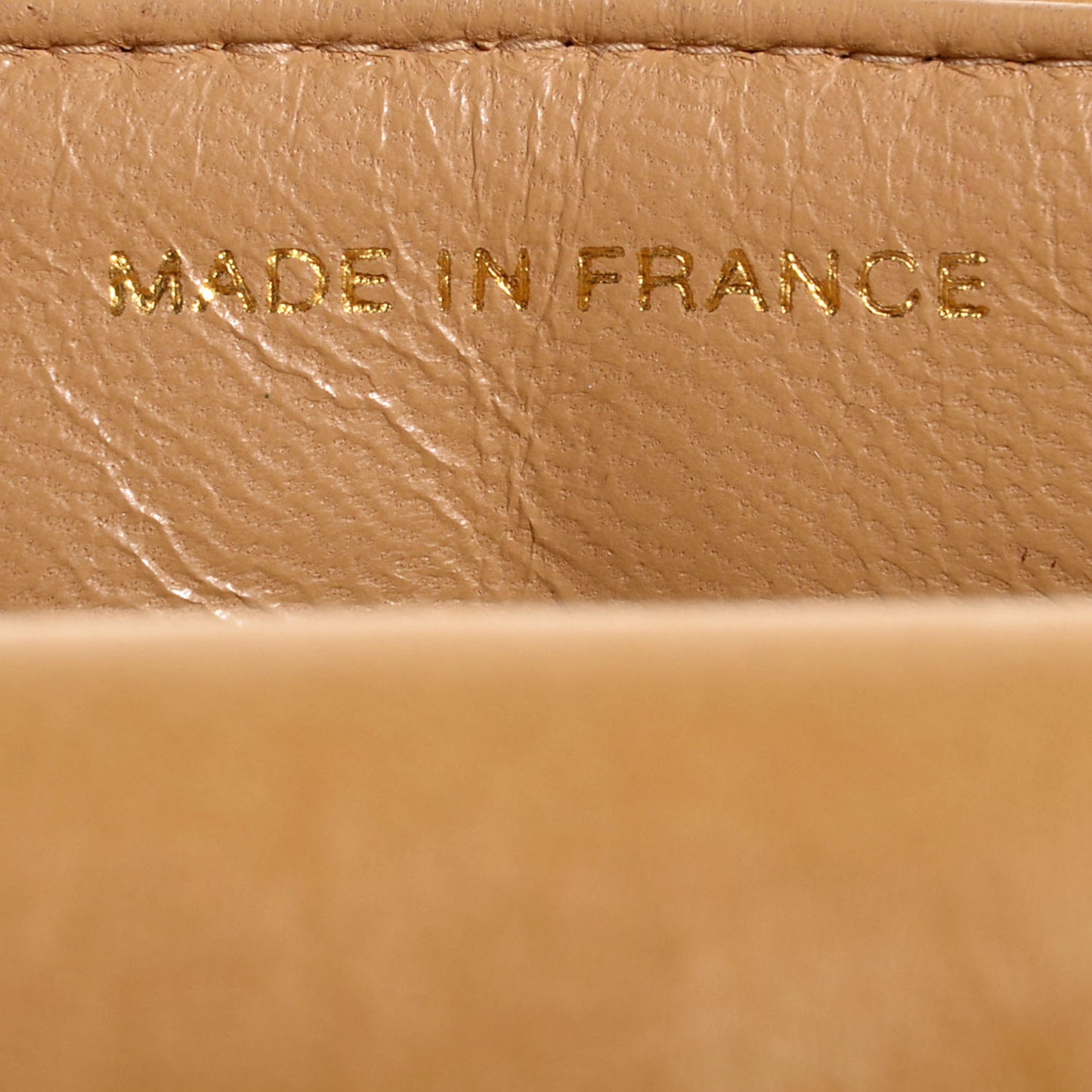Lambskin East West Chocolate Bar Flap Beige
