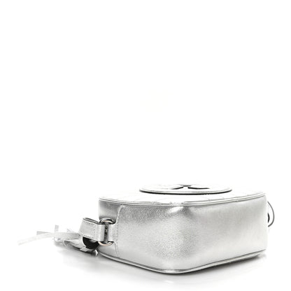 Gucci Metallic Sakai Be Green Calfskin Diagonal Stitched Small Blondie Shoulder Bag Silver 4 of 11