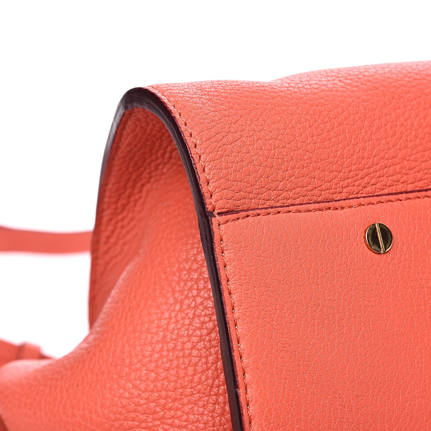 Lambskin Medium Everston Satchel Coral