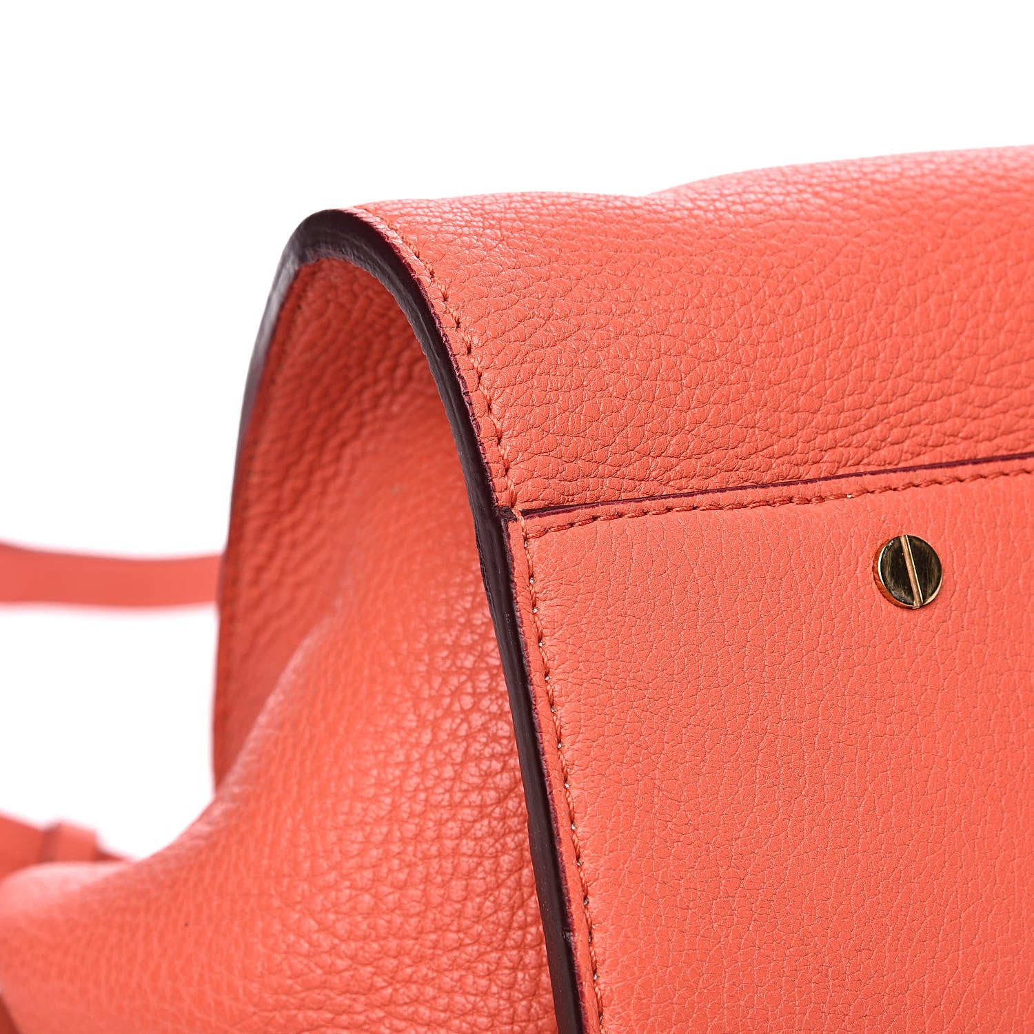 Chloe Lambskin Medium Everston Satchel Coral 10 of 12
