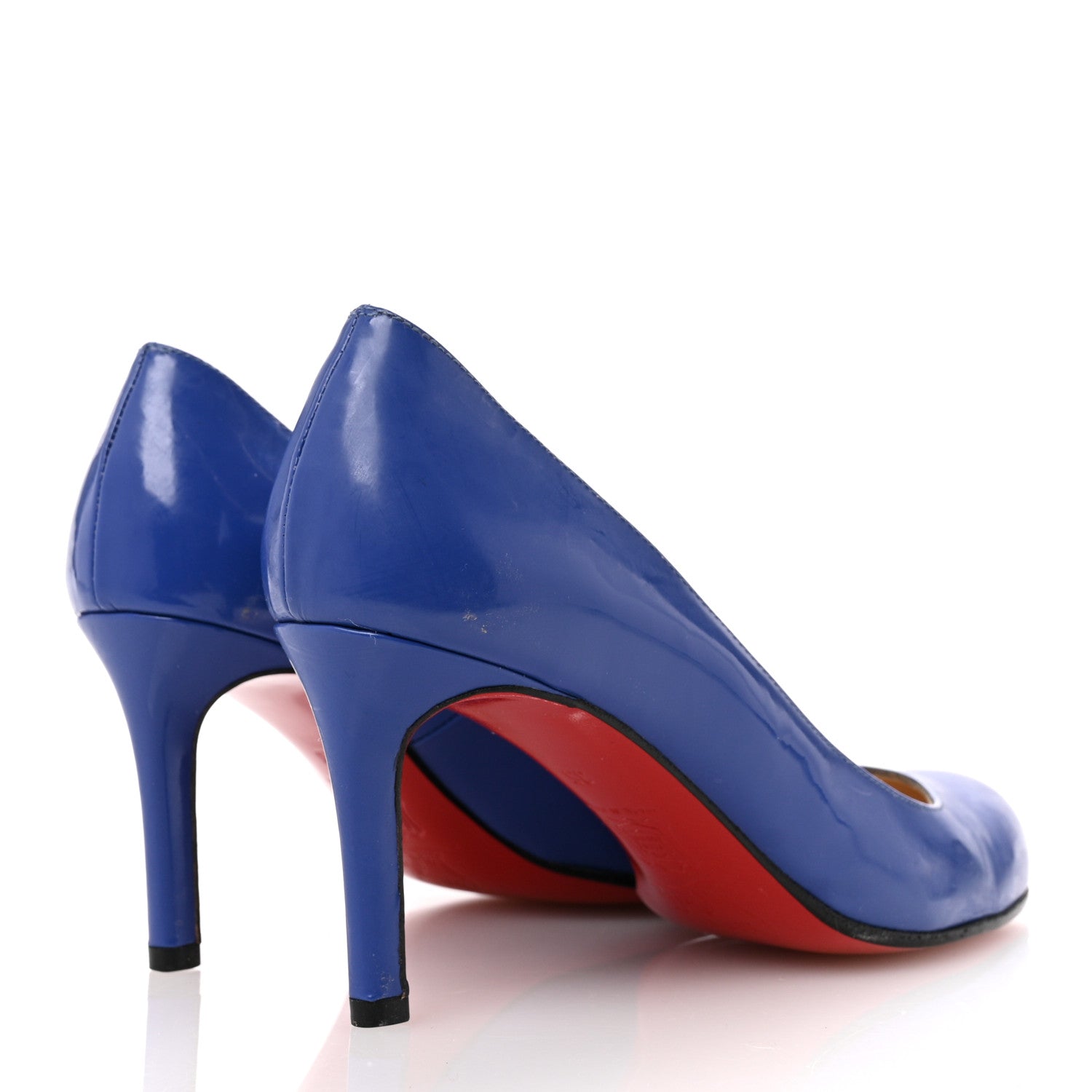 Christian Louboutin Shiny Nappa Simple 85 Pumps 35 Blue 1638238