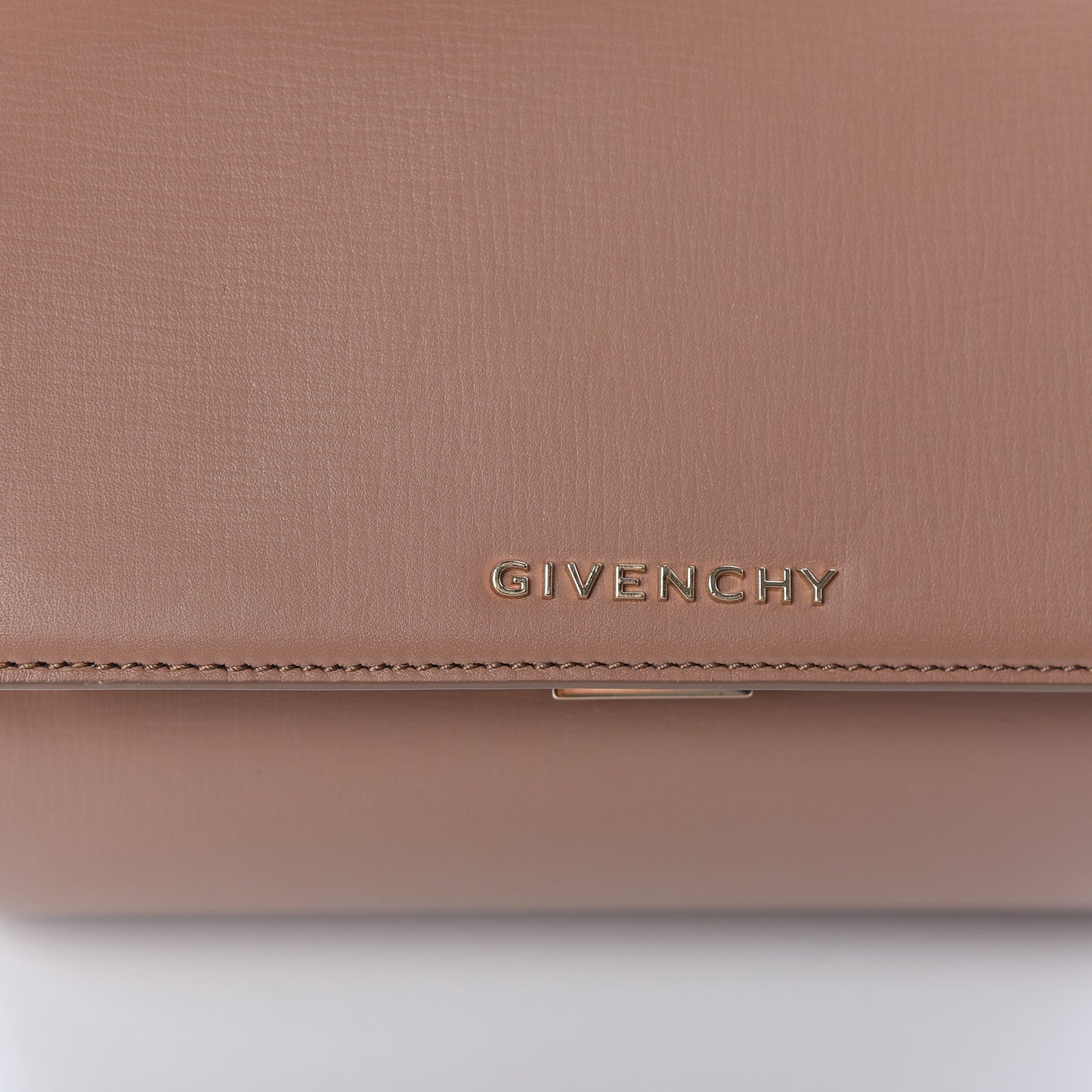 Textured Calfskin Mini Pandora Box Chain Crossbody Bag Old Pink