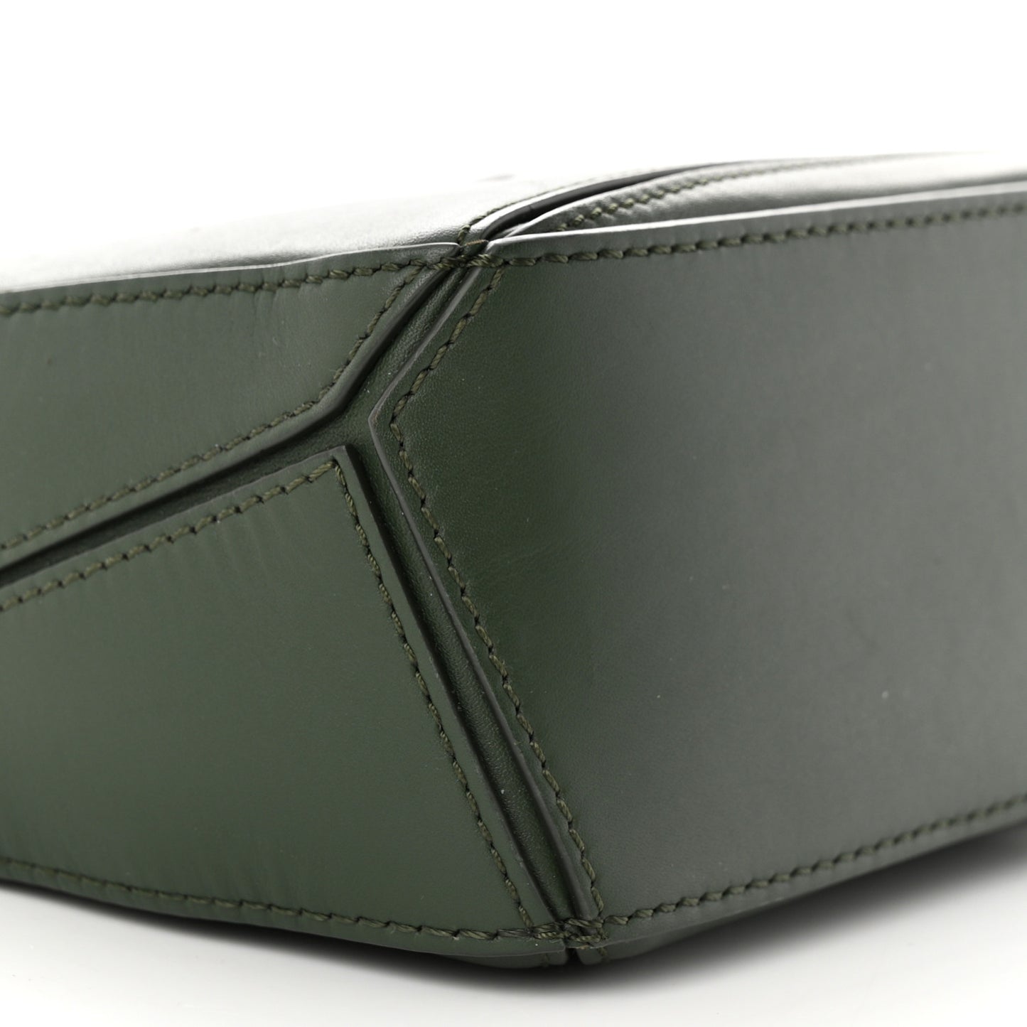 Satin Calfskin Mini Puzzle Bag Vintage Khaki