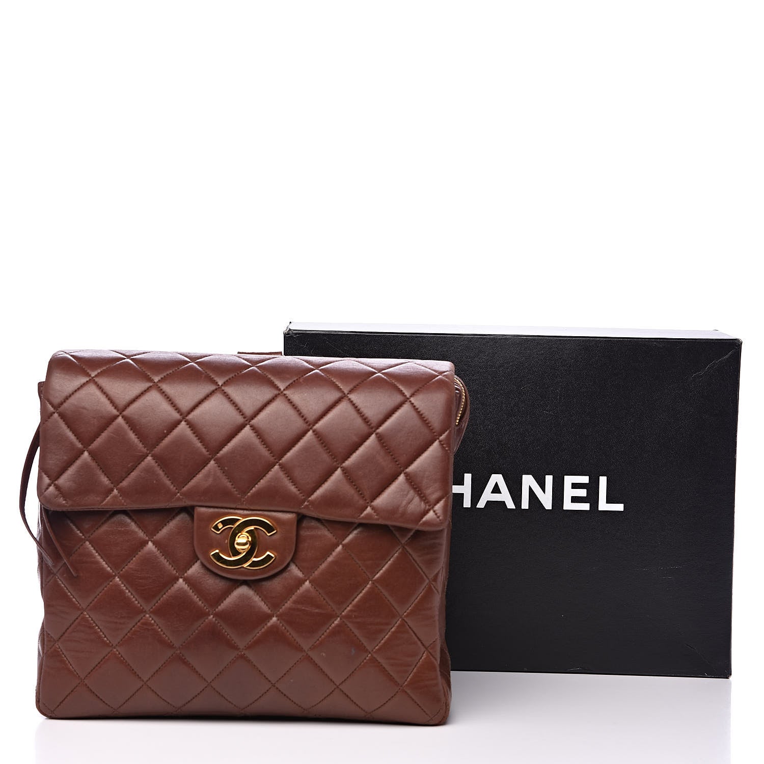 Chanel Lambskin Quilted Backpack Brown 20 of 20