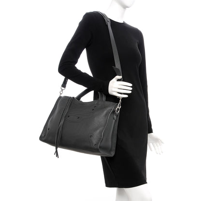 Balenciaga Veau Grana Perforated Blackout Hardware City Gris Fossile 2 of 7