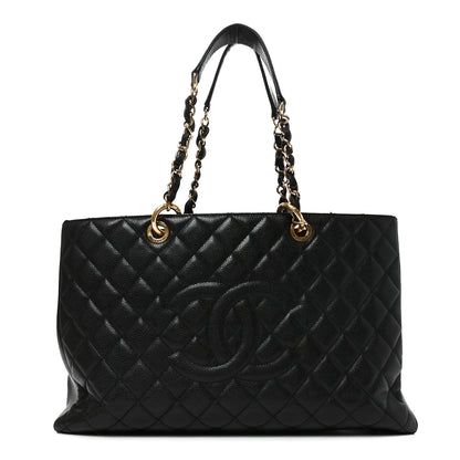 Chanel Caviar Quilted XL Grand Shopping Tote GST Black 1 of 10